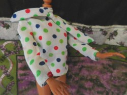 7703 BARBIE GET UP N GO UNITED AIRLINES FLIGHT ATTENDANT BLOUSE SOLO 1973 - 75